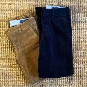 2 Pairs of Polo Ralph Lauren Corduroy Pants in Blue & Kahki